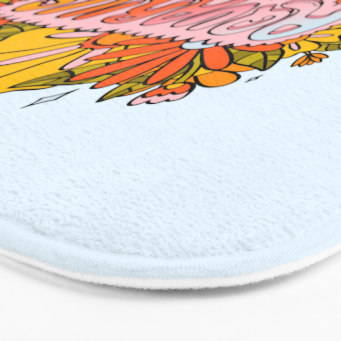 Aquarius Flowers Bath Mat Gallery Image 3