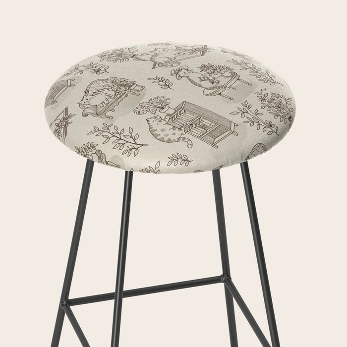 Chonky Cats Toile de Jouy Stool Gallery Image 2