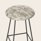 Chonky Cats Toile de Jouy Stool Gallery Image 2