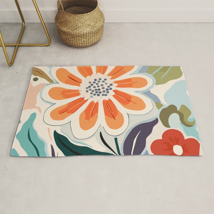 Charlotte Flower Market Print Rug Gallery Image 1