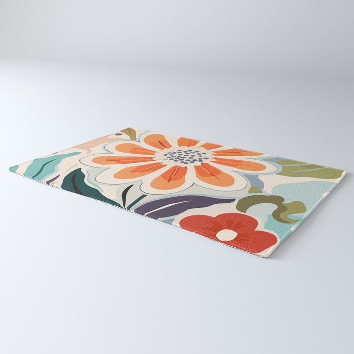 Charlotte Flower Market Print Rug Gallery Image 3