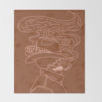 Love or Die Tryinâ - Cowhand - Rust & Peach Throw Blanket Gallery Image 2