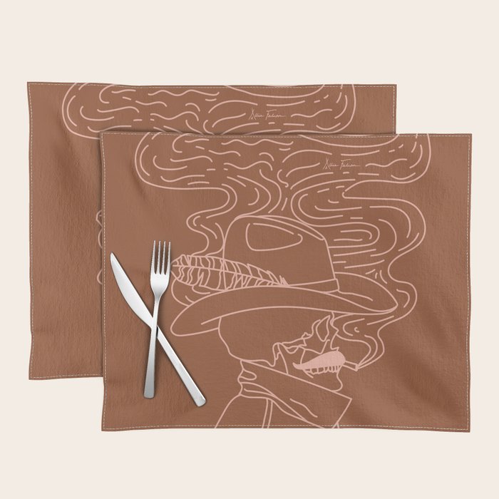 Love or Die Tryinâ - Cowhand - Rust & Peach Placemat Gallery Image 1