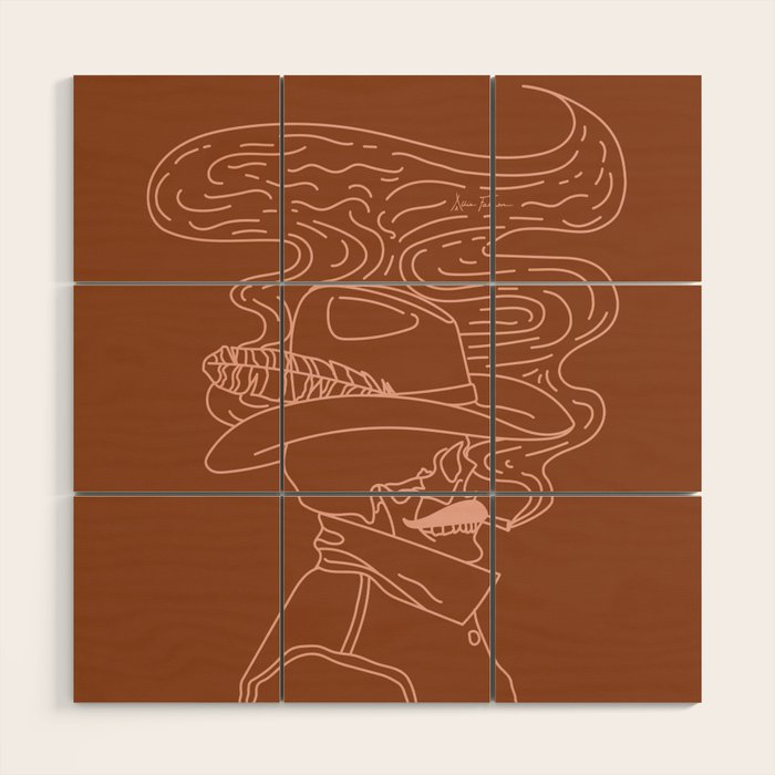 Love or Die Tryinâ - Cowhand - Rust & Peach Wood Wall Art Gallery Image 1