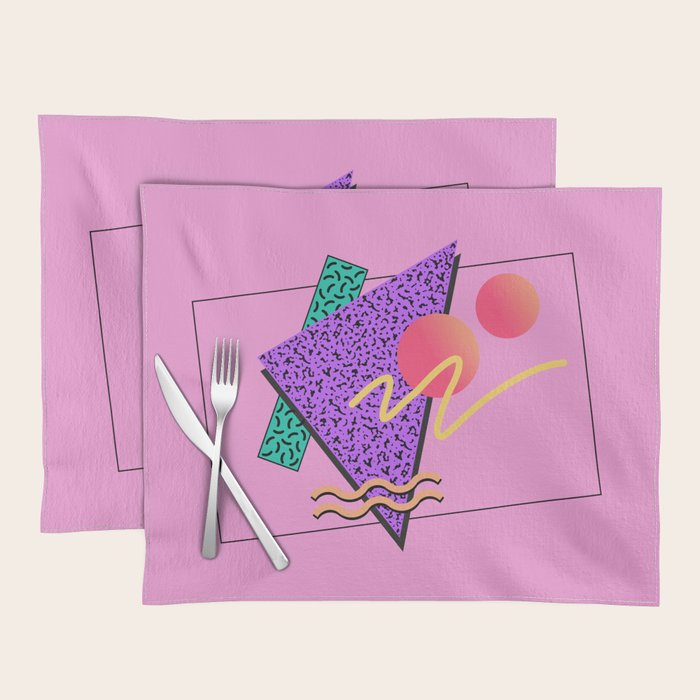 Memphis pattern 124 - 80s / 90s Retro Placemat Gallery Image 1