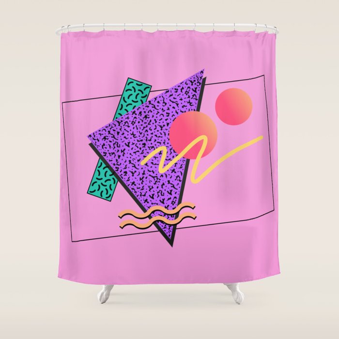Memphis pattern 124 - 80s / 90s Retro Shower Curtain Gallery Image 1