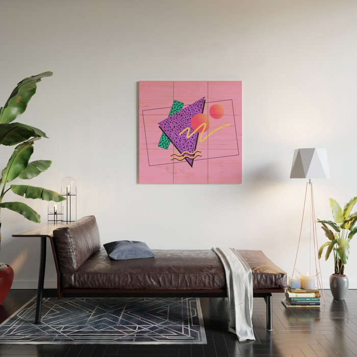 Memphis pattern 124 - 80s / 90s Retro Wood Wall Art Gallery Image 2