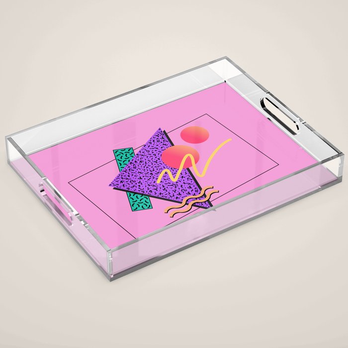 Memphis pattern 124 - 80s / 90s Retro Acrylic Tray Gallery Image 1