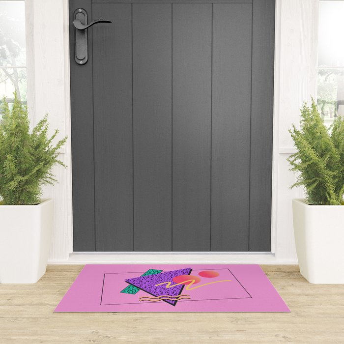 Memphis pattern 124 - 80s / 90s Retro Welcome Mat Gallery Image 3