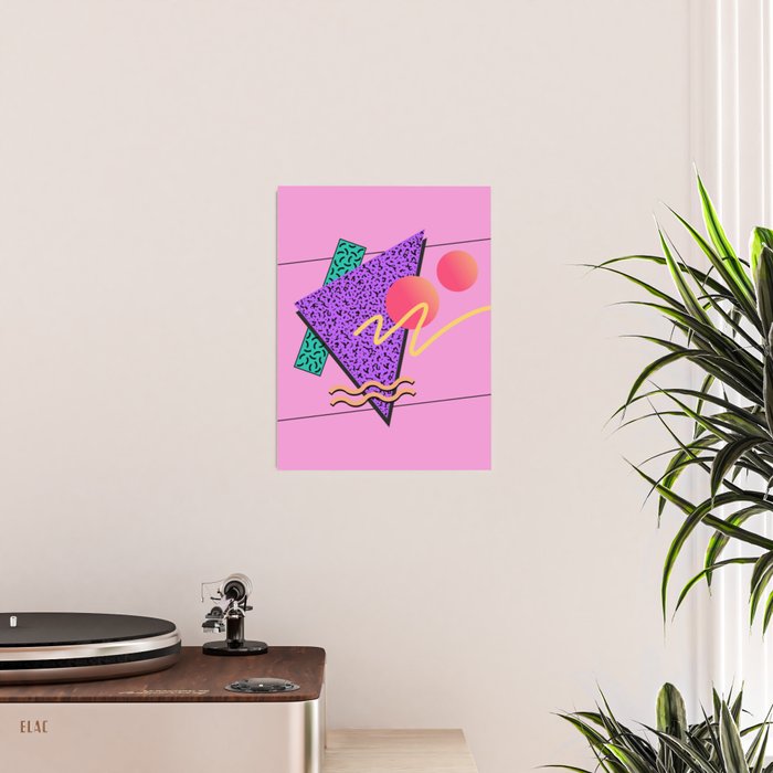 Memphis pattern 124 - 80s / 90s Retro Poster Gallery Image 2