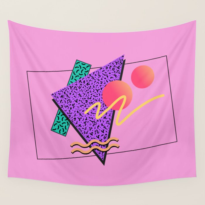 Memphis pattern 124 - 80s / 90s Retro Wall Tapestry Gallery Image 1