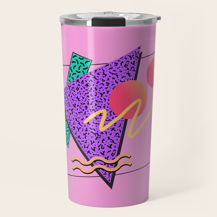 Memphis pattern 124 - 80s / 90s Retro Travel Mug Gallery Image 1