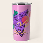 Memphis pattern 124 - 80s / 90s Retro Travel Mug Gallery Image 1