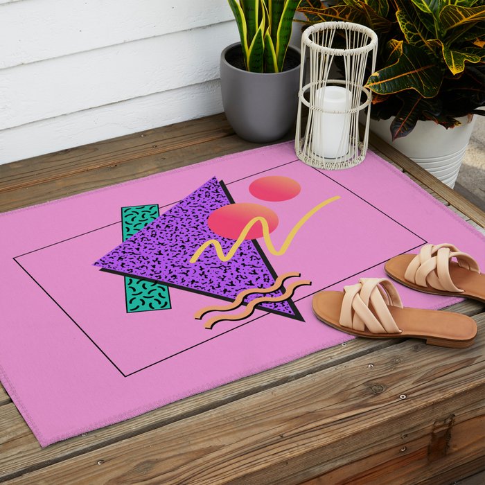 Memphis pattern 124 - 80s / 90s Retro Outdoor Rug Gallery Image 2