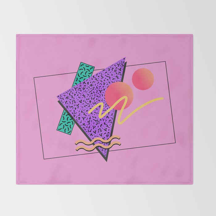 Memphis pattern 124 - 80s / 90s Retro Throw Blanket Gallery Image 2