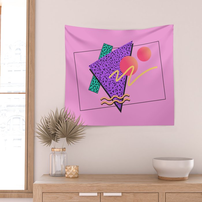 Memphis pattern 124 - 80s / 90s Retro Wall Tapestry Gallery Image 2
