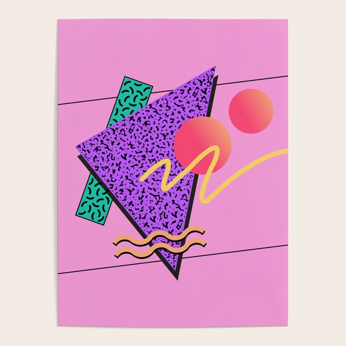 Memphis pattern 124 - 80s / 90s Retro Poster Gallery Image 4