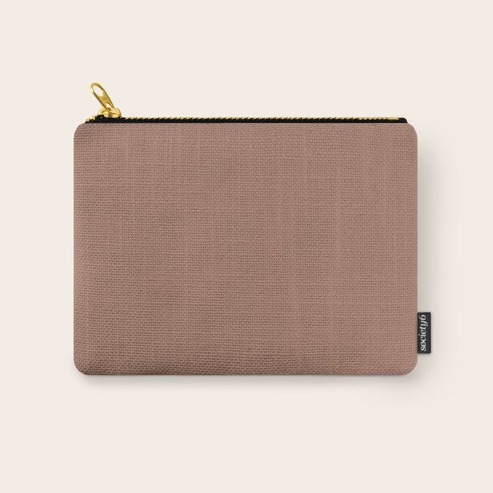 Mocha Brown Solid Color Carry All Pouch Gallery Image 1