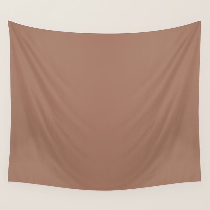 Mocha Brown Solid Color Wall Tapestry Gallery Image 4