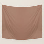 Mocha Brown Solid Color Wall Tapestry Gallery Image 4