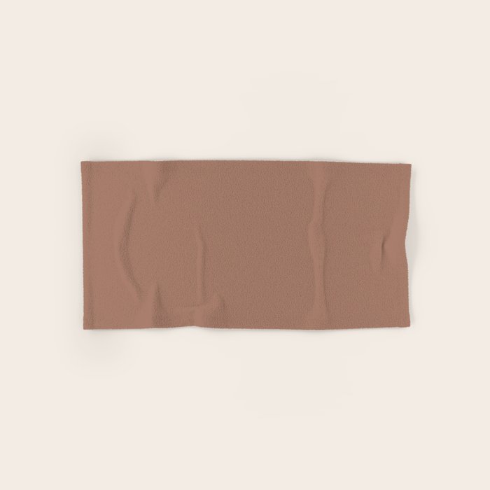 Mocha Brown Solid Color Bath Towel Gallery Image 1
