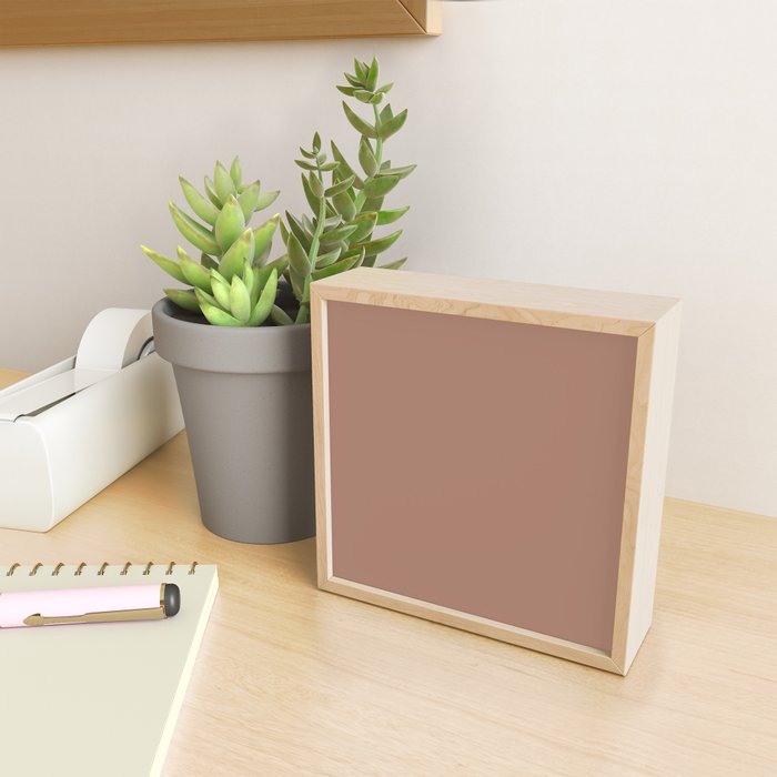 Mocha Brown Solid Color Mini Art Print Gallery Image 2