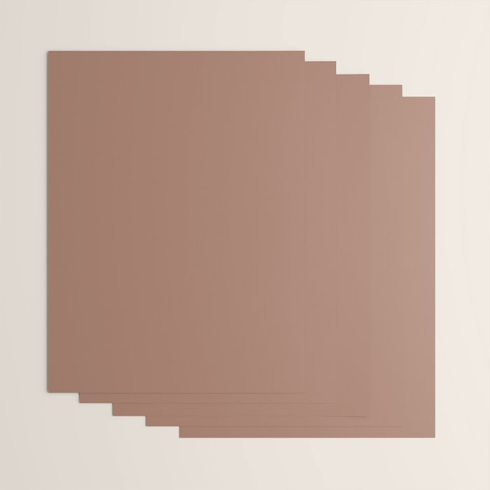 Mocha Brown Solid Color Wrapping Paper Gallery Image 3