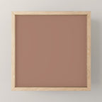 Mocha Brown Solid Color Mini Art Print Gallery Image 1
