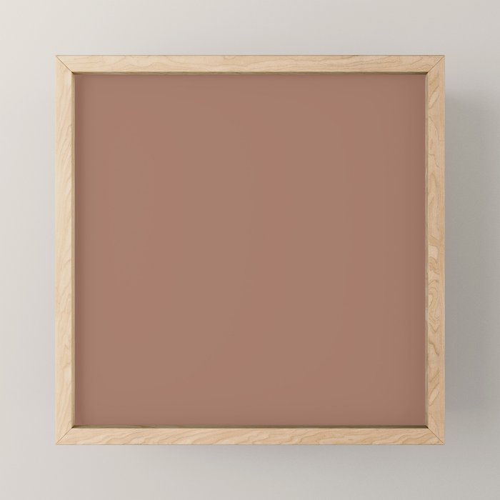 Mocha Brown Solid Color Mini Art Print Gallery Image 1