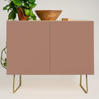 Mocha Brown Solid Color Credenza Gallery Image 1