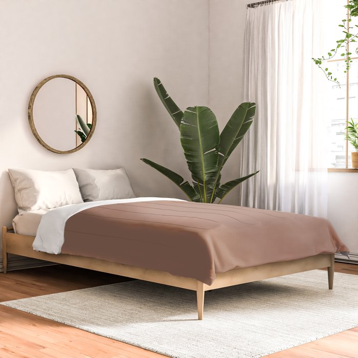 Mocha Brown Solid Color Comforter Gallery Image 2