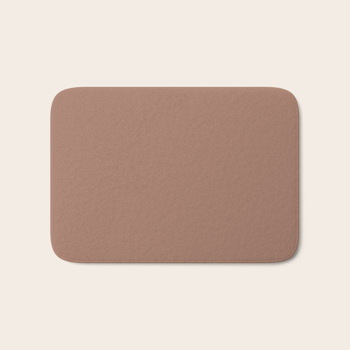 Mocha Brown Solid Color Bath Mat Gallery Image 1