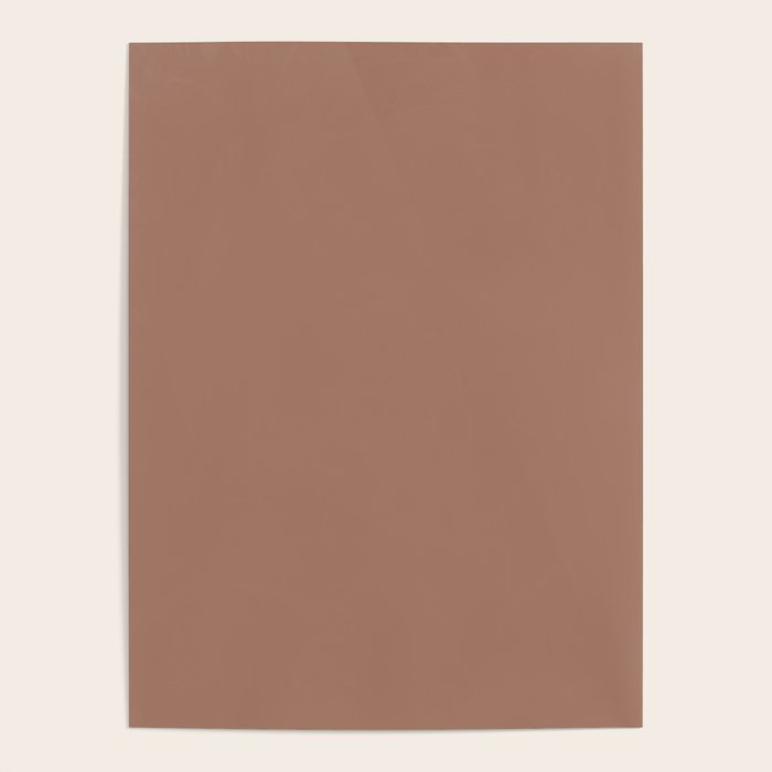 Mocha Brown Solid Color Poster Gallery Image 1