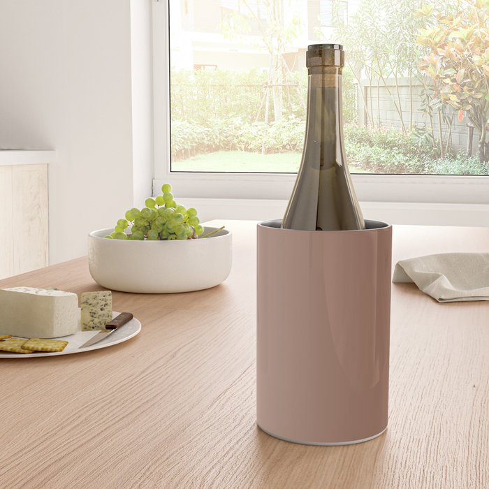 Mocha Brown Solid Color Wine Chiller Gallery Image 4