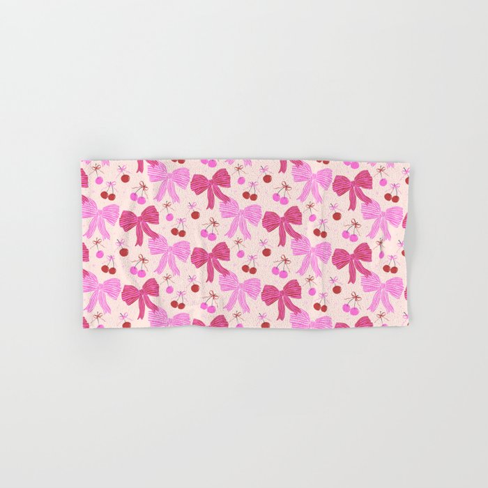 Striped Bows with Cherries  Bath Towel Gallery Image 1