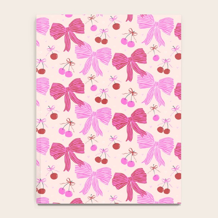 Striped Bows with Cherries  Notebook Gallery Image 4