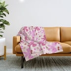 Striped Bows with Cherries  Throw Blanket Gallery Image 1