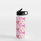 Striped Bows with Cherries  Water Bottle Gallery Image 1