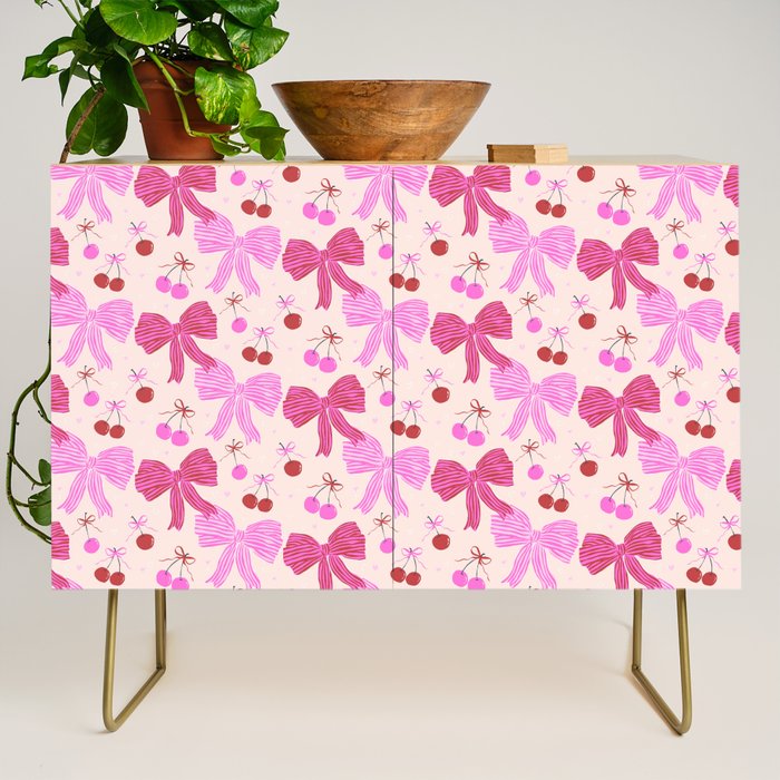 Striped Bows with Cherries  Credenza Gallery Image 1