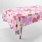 Striped Bows with Cherries  Tablecloth Gallery Image 1