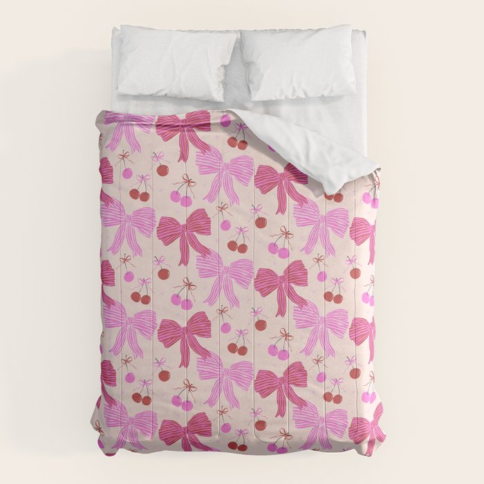 Striped Bows with Cherries  Comforter Gallery Image 6