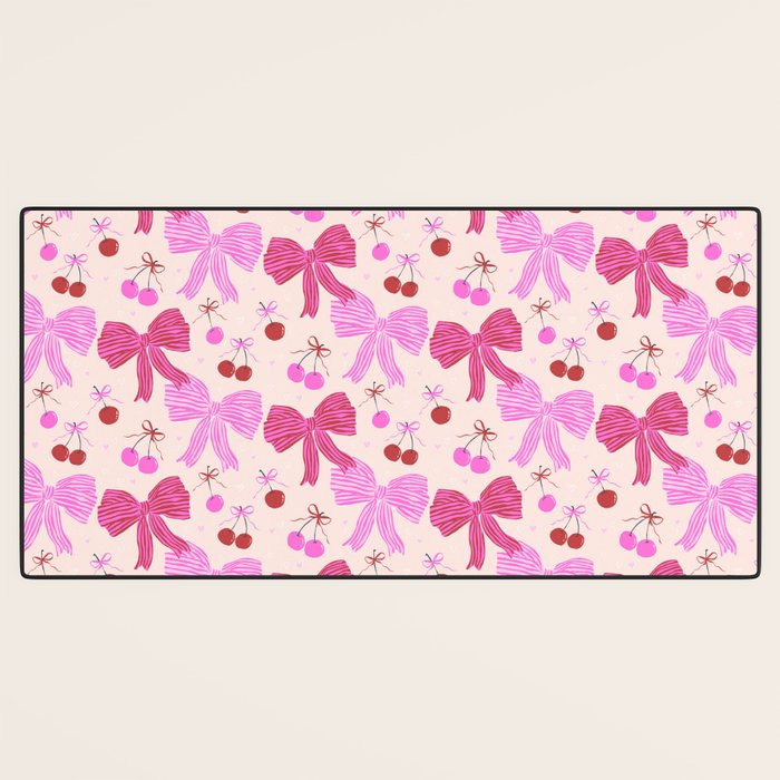 Striped Bows with Cherries  Desk Mat Gallery Image 3