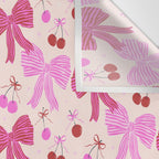 Striped Bows with Cherries  Wall Tapestry Gallery Image 3