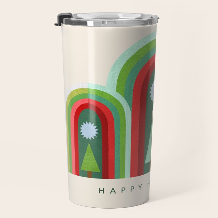 Rainbow Christmas Arches Travel Mug Gallery Image 3