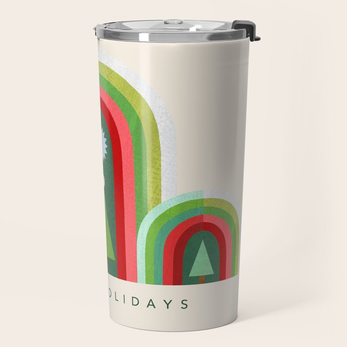 Rainbow Christmas Arches Travel Mug Gallery Image 2