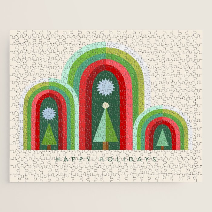 Rainbow Christmas Arches Jigsaw Puzzle Gallery Image 1