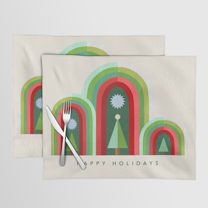 Rainbow Christmas Arches Placemat Gallery Image 1