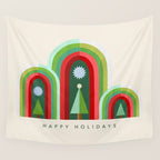 Rainbow Christmas Arches Wall Tapestry Gallery Image 4