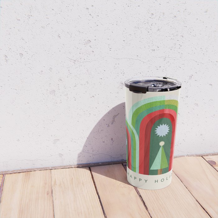 Rainbow Christmas Arches Travel Mug Gallery Image 4