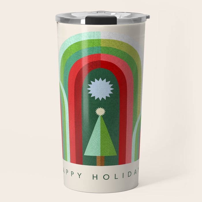 Rainbow Christmas Arches Travel Mug Gallery Image 1